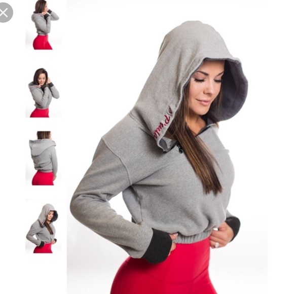 active cropped hoodie